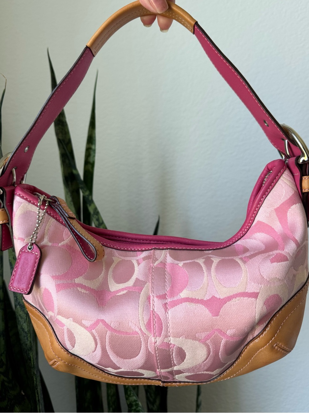 Y2K Coach Pink Optic SoHo Hobo Shoulder Bag
